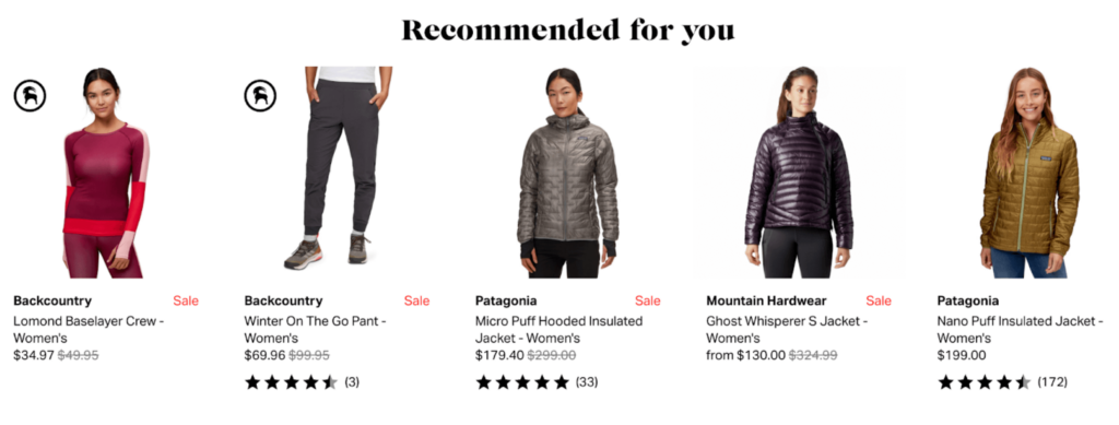 Backcountry women's recommendations
