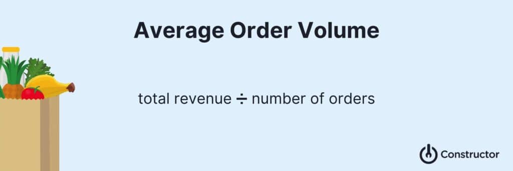 How to calculate average order volume as a grocery KPI