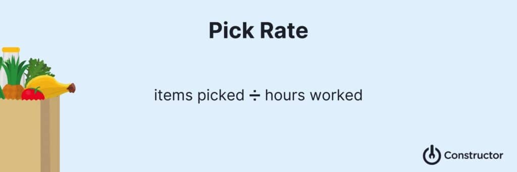 Pick rate is a grocery metric that impacts time to fulfillment